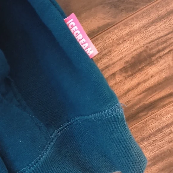 ICECREAM Billionaire Boys Club Teal Rocket Pullover Hoodie Y2K Streetwear - Picture 6 of 12